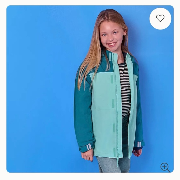 Lands' End Other - Girls Two-Tone Teal Squall Waterproof Insulated Coat
